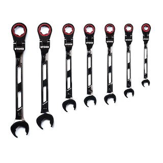 Utoku precision 120-tooth anti-slip ratchet long oscillating head wrench(Utoku 精密120齒防滑牙棘輪 長型搖頭梅開扳手)