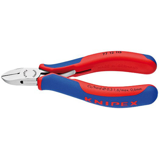 德國 KNIPEX 電工用 斜口鉗 帶彈簧 精密設備7712 115