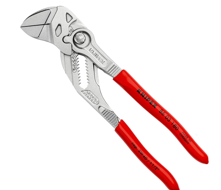 德國 Knipex  多功能 水管鉗 7吋 平齒 機械戰警 幫浦鉗板手 180 mm   8603-180