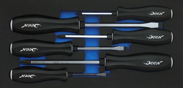 DEEN Impact Black Screwdriver Set — 6 pcs (DND06PGBKSET)